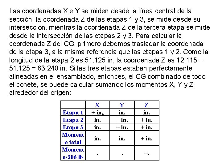 Las coordenadas X e Y se miden desde la línea central de la sección;