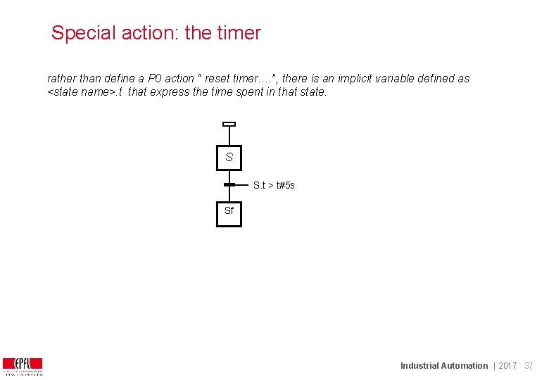 Special action: the timer rather than define a P 0 action “ reset timer…. Special action: the timer rather than define a P 0 action “ reset timer….