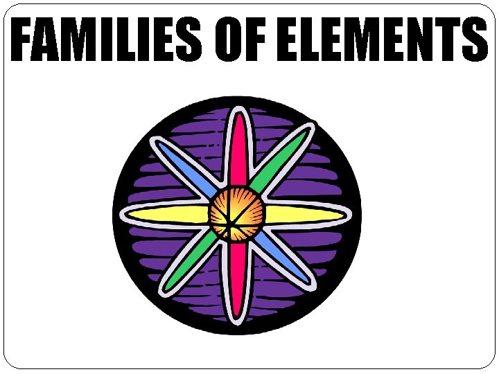 FAMILIES OF ELEMENTS 