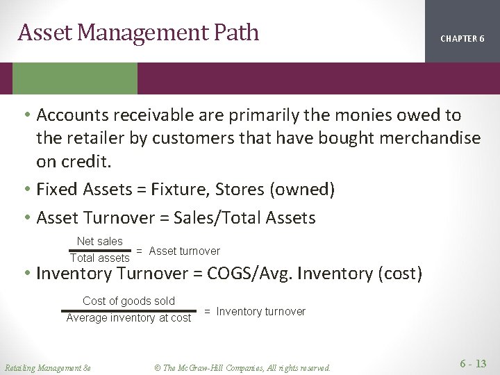 Asset Management Path CHAPTER 1 2 6 • Accounts receivable are primarily the monies Asset Management Path CHAPTER 1 2 6 • Accounts receivable are primarily the monies