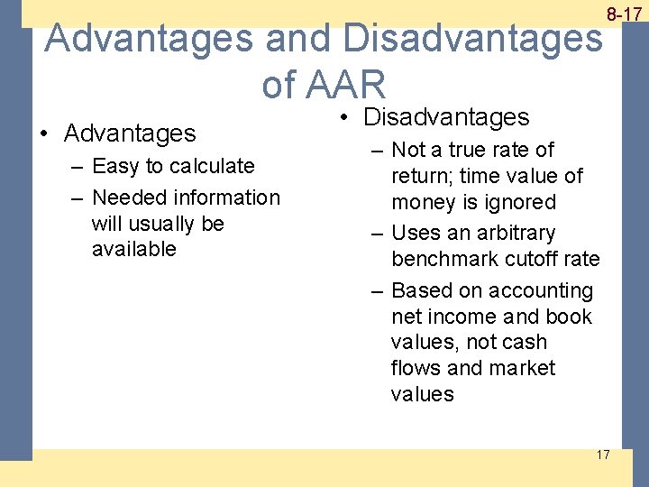 1 -17 8 -17 Advantages and Disadvantages of AAR • Advantages – Easy to 1 -17 8 -17 Advantages and Disadvantages of AAR • Advantages – Easy to