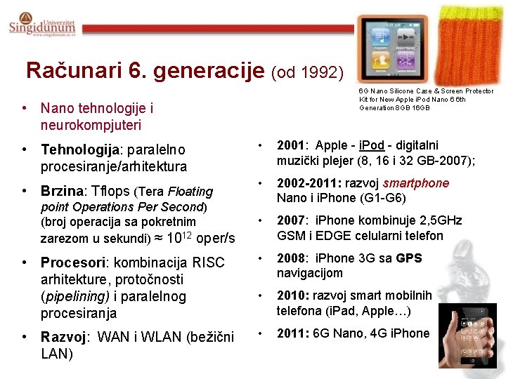 Računari 6. generacije (od 1992) 6 G Nano Silicone Case & Screen Protector Kit