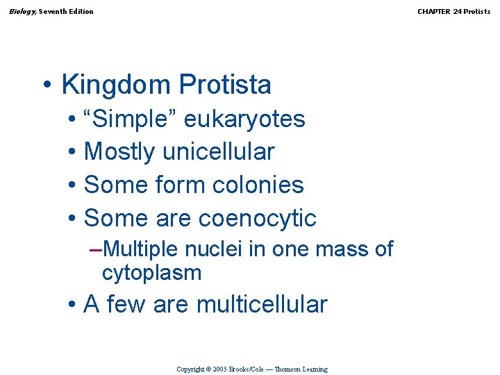 Biology Seventh Edition Solomon Berg Martin Chapter 24