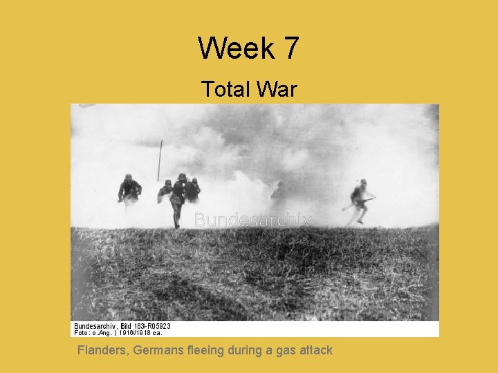 Week 7 Total War Flanders, Germans fleeing during a gas attack 