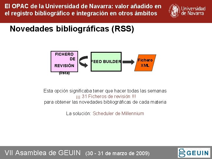 El OPAC de la Universidad de Navarra: valor añadido en el registro bibliográfico e El OPAC de la Universidad de Navarra: valor añadido en el registro bibliográfico e