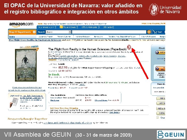 El OPAC de la Universidad de Navarra: valor añadido en el registro bibliográfico e El OPAC de la Universidad de Navarra: valor añadido en el registro bibliográfico e