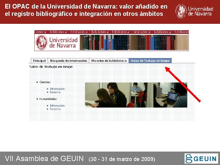 El OPAC de la Universidad de Navarra: valor añadido en el registro bibliográfico e El OPAC de la Universidad de Navarra: valor añadido en el registro bibliográfico e