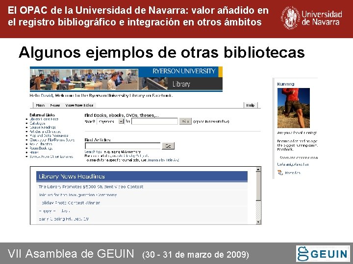 El OPAC de la Universidad de Navarra: valor añadido en el registro bibliográfico e El OPAC de la Universidad de Navarra: valor añadido en el registro bibliográfico e