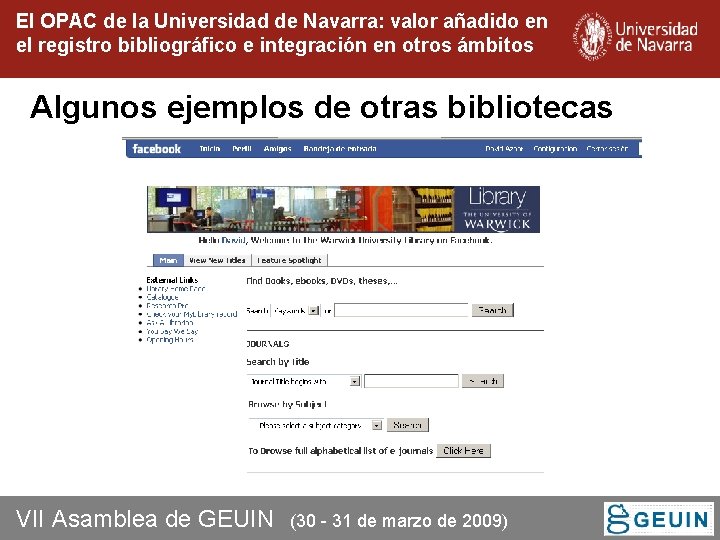 El OPAC de la Universidad de Navarra: valor añadido en el registro bibliográfico e El OPAC de la Universidad de Navarra: valor añadido en el registro bibliográfico e