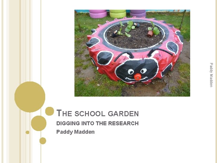 Paddy Madden THE SCHOOL GARDEN DIGGING INTO THE RESEARCH Paddy Madden Paddy Madden THE SCHOOL GARDEN DIGGING INTO THE RESEARCH Paddy Madden