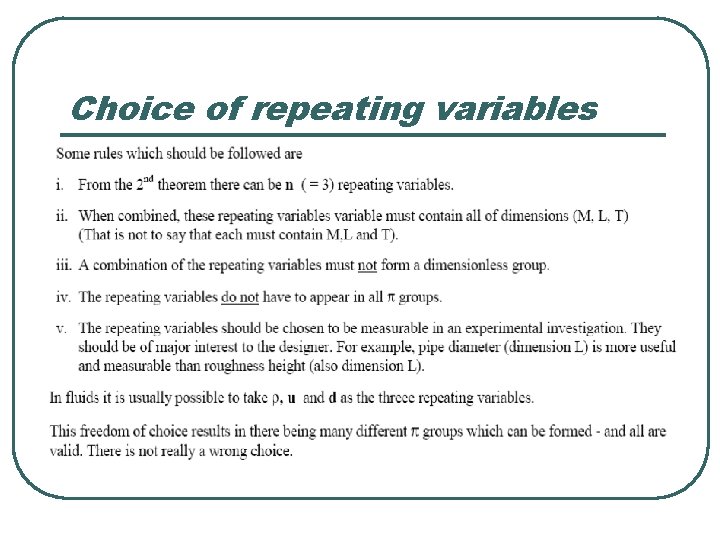 Choice of repeating variables 