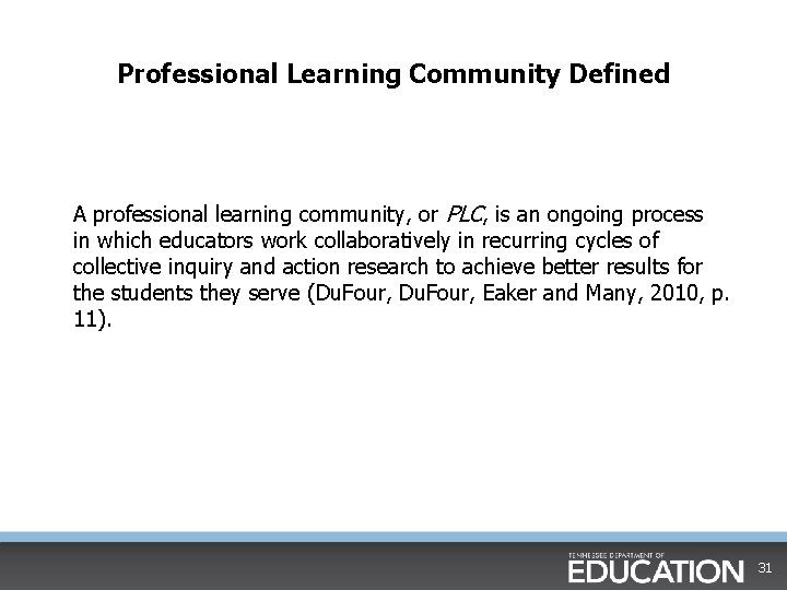 Professional Learning Community Defined A professional learning community, or PLC, is an ongoing process Professional Learning Community Defined A professional learning community, or PLC, is an ongoing process