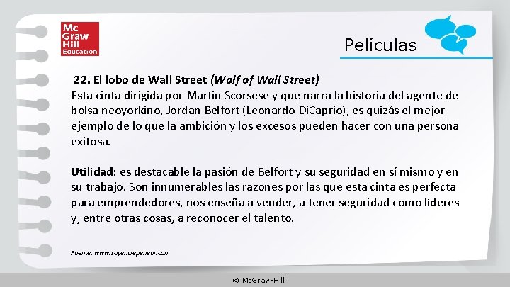 Películas 22. El lobo de Wall Street (Wolf of Wall Street) Esta cinta dirigida