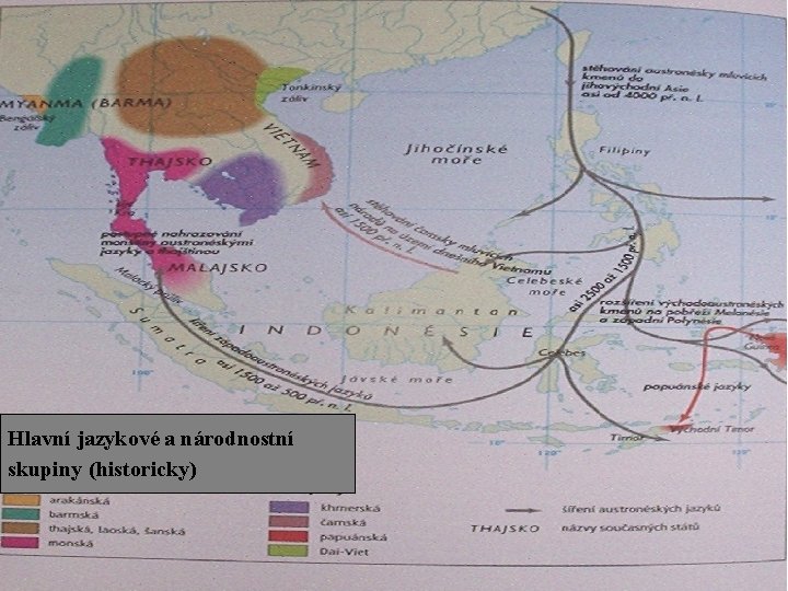 Hlavní jazykové a národnostní skupiny (historicky) 