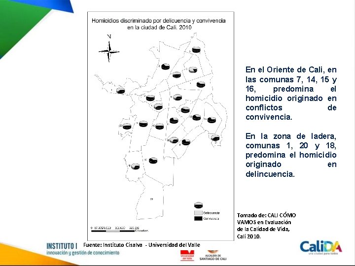En el Oriente de Cali, en las comunas 7, 14, 15 y 16, predomina