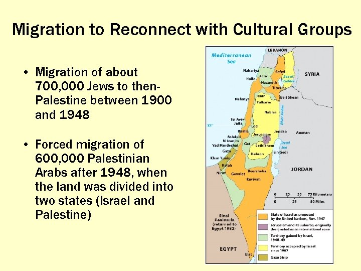 Migration to Reconnect with Cultural Groups • Migration of about 700, 000 Jews to