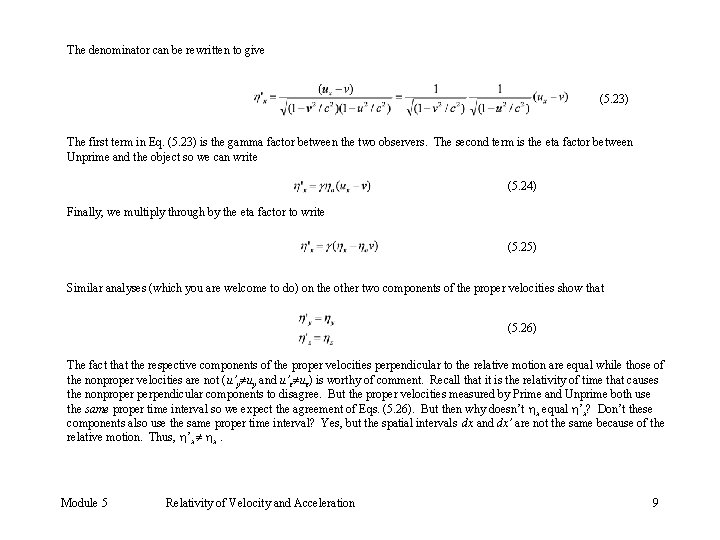 The denominator can be rewritten to give (5. 23) The first term in Eq.