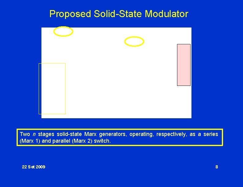 Proposed Solid-State Modulator Two n stages solid-state Marx generators, operating, respectively, as a series