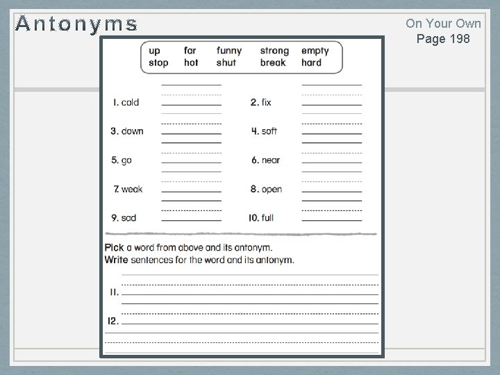 On Your Own Page 198 