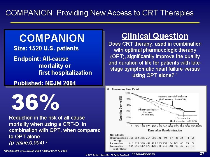 COMPANION: Providing New Access to CRT Therapies Clinical Question COMPANION Size: 1520 U. S.