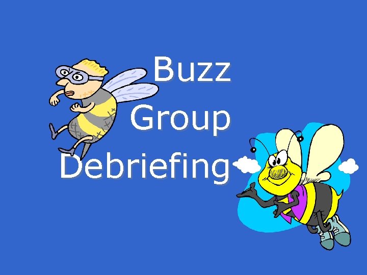 Buzz Group Debriefing 