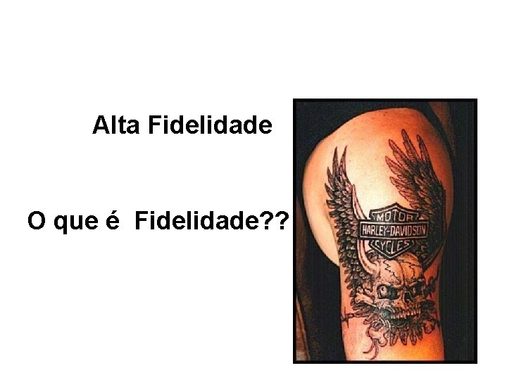 Alta Fidelidade O que é Fidelidade? ? 