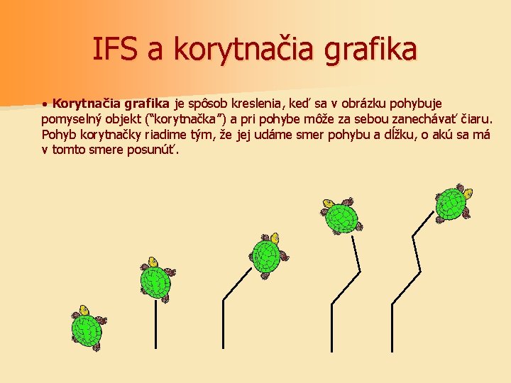 IFS a korytnačia grafika · Korytnačia grafika je spôsob kreslenia, keď sa v obrázku
