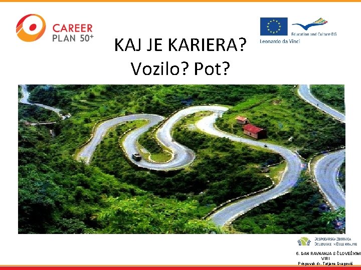 KAJ JE KARIERA? Vozilo? Pot? 5. DAN RAVNANJA S ČLOVEŠKIMI VIRI Prispevek dr. Tatjane