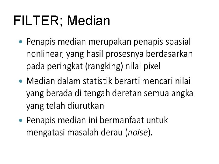 FILTER; Median 