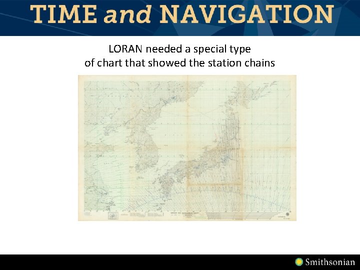 LORAN needed a special type of chart that showed the station chains LORAN needed a special type of chart that showed the station chains