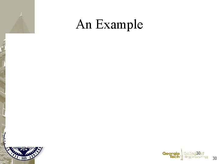 An Example 30 30 An Example 30 30