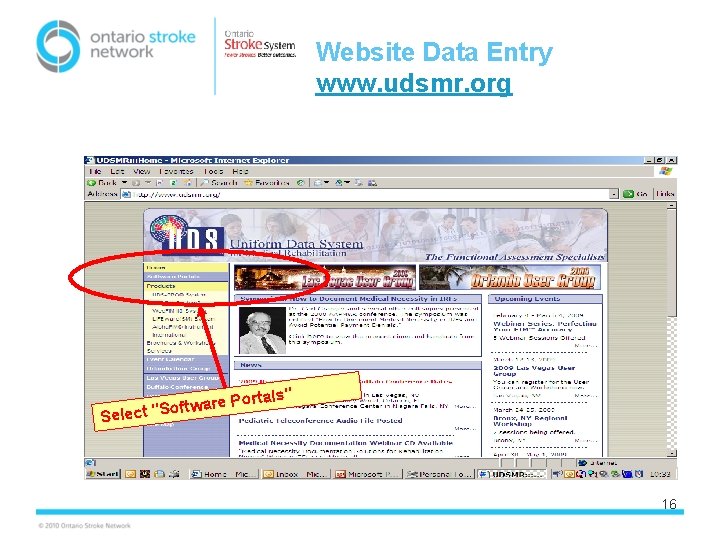 Website Data Entry www. udsmr. org tals" ware Por t f o S "