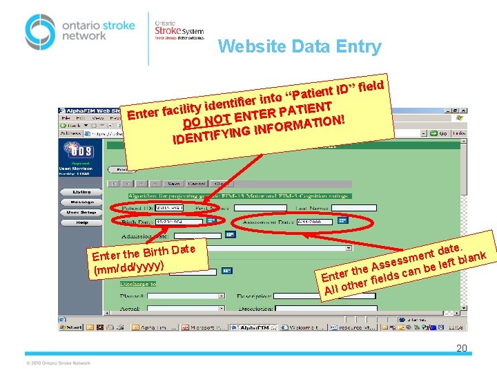 Website Data Entry ” field D I t n e i t a into