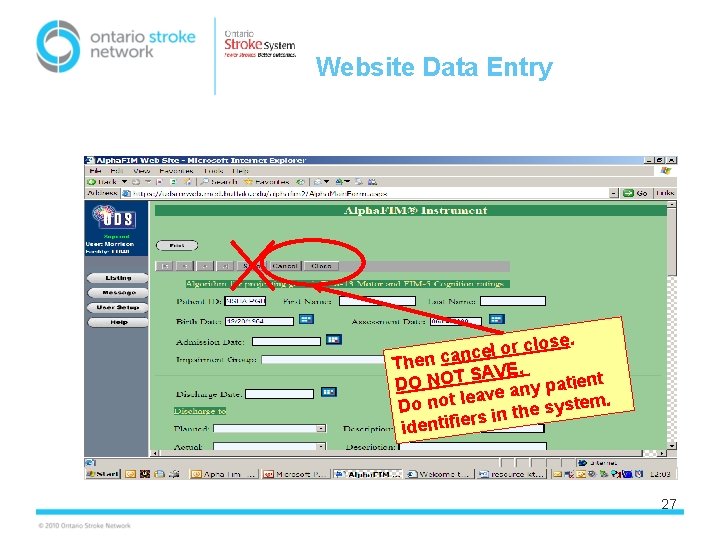 Website Data Entry lose. c r o l e c n Then ca AVE.