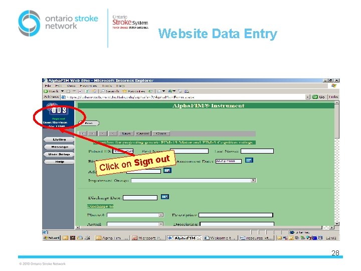 Website Data Entry Sign n o k c i l C out 28 