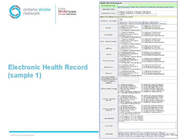 Electronic Health Record (sample 1) 35 