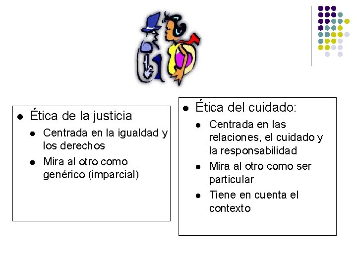 l Ética de la justicia l l Centrada en la igualdad y los derechos