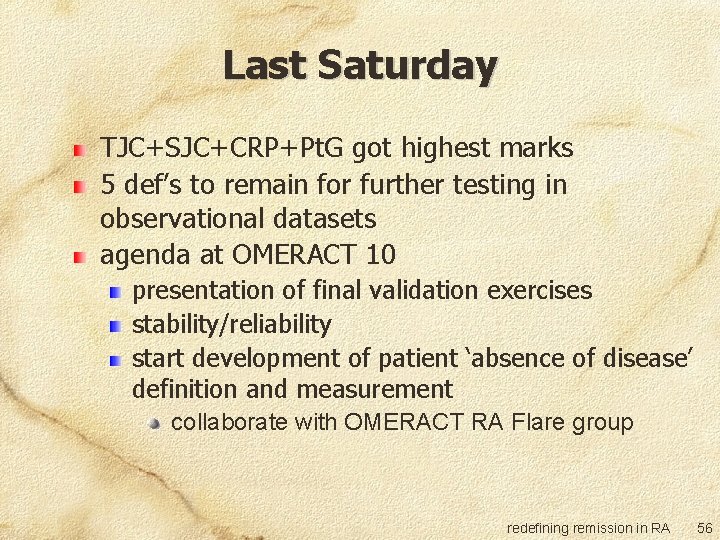 Last Saturday TJC+SJC+CRP+Pt. G got highest marks 5 def’s to remain for further testing