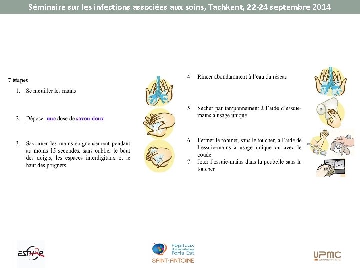 Séminaire sur les infections associées aux soins, Tachkent, 22 -24 septembre 2014 