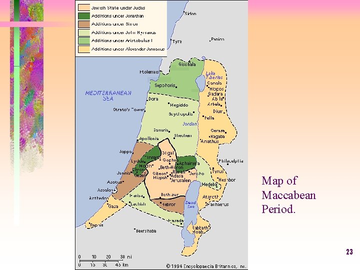 Map of Maccabean Period. 23 