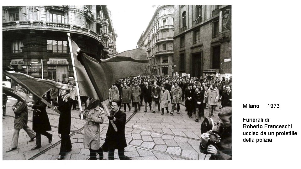 Milano 1973 Funerali di Roberto Franceschi ucciso da un proiettile della polizia 