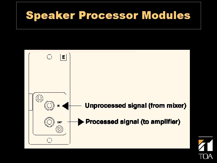 Speaker Processor Modules 