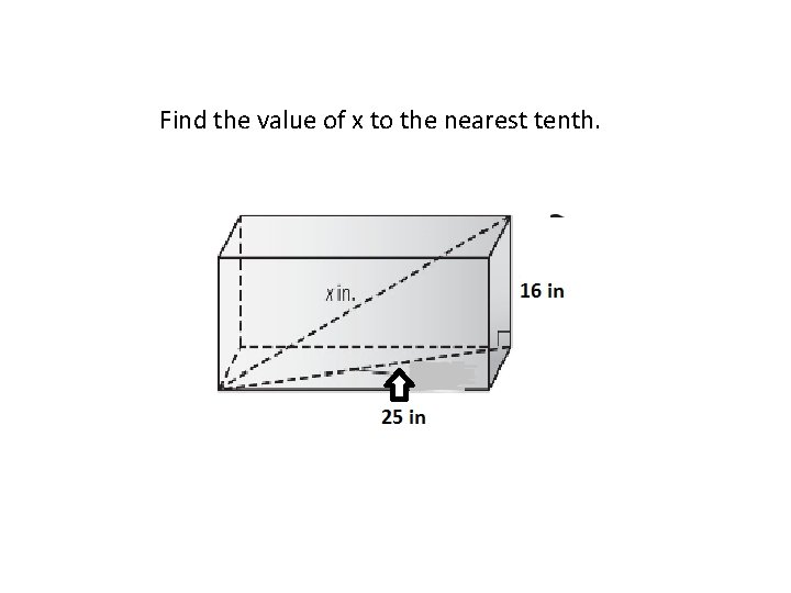 Find the value of x to the nearest tenth. 