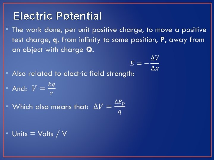 Electric Potential • 