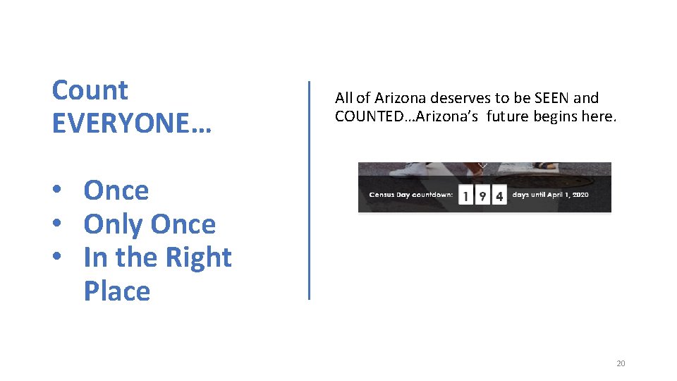 Count EVERYONE… All of Arizona deserves to be SEEN and COUNTED…Arizona’s future begins here.