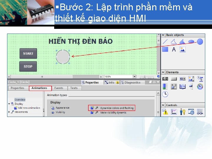 §Bước 2: Lập trình phần mềm và thiết kế giao diện HMI 