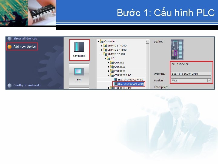 Bước 1: Cấu hình PLC 