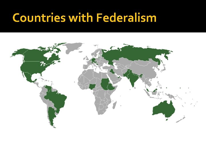 Countries with Federalism 