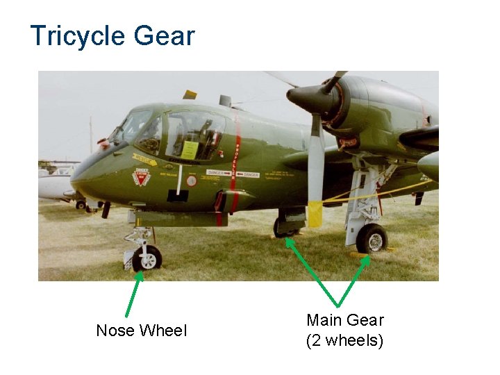Tricycle Gear Nose Wheel Main Gear (2 wheels) 