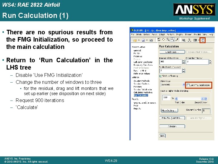 WS 4: RAE 2822 Airfoil Run Calculation (1) Workshop Supplement • There are no WS 4: RAE 2822 Airfoil Run Calculation (1) Workshop Supplement • There are no